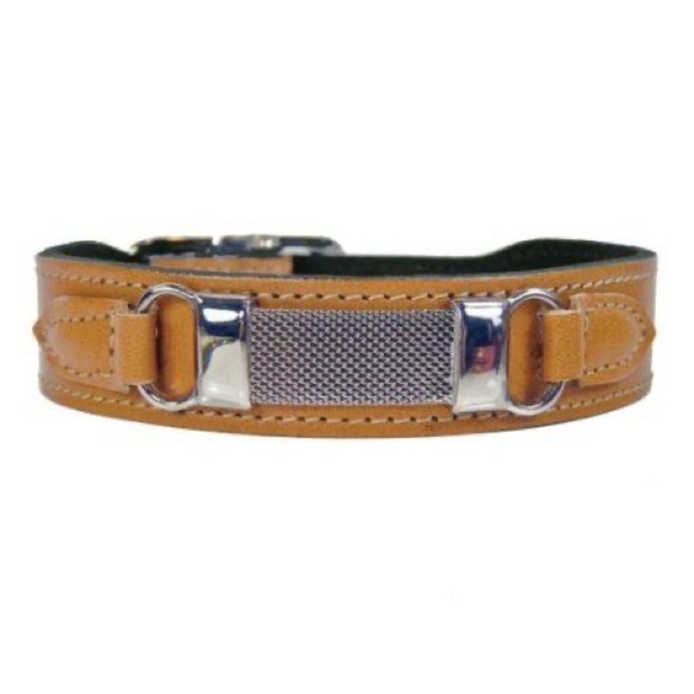 New Hartman & Rose Dog Collar 10-12" Barclay 03475 Italian Leather, brown